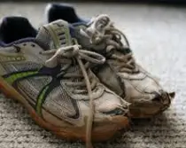 worn out sneakers