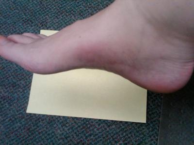 inside of right foot